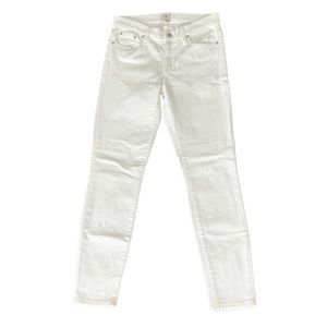 J Crew Toothpick White Denim Jeans Size 27
